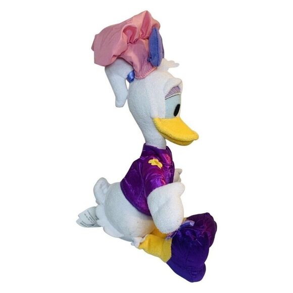Disney Jr Daisy Duck Baker Purple Satin Chef Plush Stuffed Animal Doll 11" - Picture 4 of 7